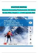 SOLUTION MANUAL For Financial Accounting Fundamentals&comma; 8th Edition By John Wild&comma; Verified Chapters 1 - 13&comma; Complete Newest Version