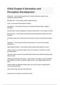 Child Chapter 6 Sensation and Perception Development &lpar; 2024&sol; 2025&rpar; Questions and Answers &vert;100&percnt; Verified Correct Answers &vert; complete solution &vert; Grade A&plus; &vert; Latest update