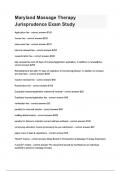 Maryland Massage Therapy Jurisprudence Exam Study &lpar;2024&sol; 2025&rpar; Questions and Answers &vert;100&percnt; Verified Correct Answers &vert; complete solution &vert; Grade A&plus; &vert; Latest update