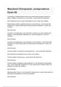 Maryland Chiropractic Jurisprudence Exam -2 &lpar;2024&sol; 2025&rpar; Questions and Answers &vert;100&percnt; Verified Correct Answers &vert; complete solution &vert; Grade A&plus; &vert; Latest update