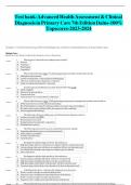 TEST BANK for -Physical Examination and Health Assessment 9th Edition by Carolyn Jarvis&comma; Ann Eckhardt &sol; All Chapters 1-32 &sol; COMPLETE GUIDE A&plus;  ISBN&colon; 9780323809849 
