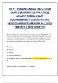 RN ATI FUNDAMENTALS PROCTORED  EXAM &vert; &lpar;RATIONALES AVAILABLE&rpar;  NEWEST ACTUAL EXAM  COMPREHENSIVE QUESTIONS AND  VERIFIED ANSWERS GRADED A&plus; &vert; 100&percnt;  CORRECT &vert; 2024 UPDATE&excl;&excl;