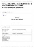 FMS Test 2024 ACTUAL EXAM QUESTIONS AND VERIFIED ANSWERS &sol;GET IT 100&percnt; ACCURATE&vert;ALREADY GRADED A&plus;