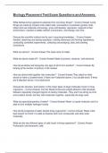 Biology Placement Test Exam Questions and Answers&period;