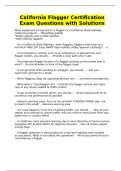 California Flagger Certification Exam Questions with Solutions