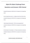 Alpha Phi Alpha Challenge Exam Questions and Answers 100&percnt; Solved
