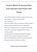 AMAZON EXAM PACKAGE DEAL QUESTIONS AND ANSWERS 100&percnt; SOLVED &vert; GRADED A&plus;