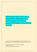 CSFA Practice Exam Latest Expert Update&lpar;2024-2025&rpar;&vert;Brand new Exam Questions And Correct Answers All Graded A&plus;&vert;Guaranteed Success&vert;