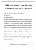 AMZL Basic Academy Exam Questions and Answers 100&percnt; Solved &vert; Graded A&plus;