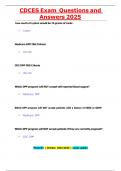 CDCES Exam Questions and  Answers 2025