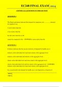 EC248 FINAL EXAM QUESTIONS AND ANSWERS 2024 