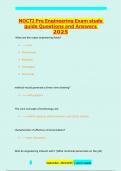 NOCTI Pre Engineering Exam study guide Questions and Answers 2025