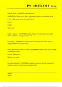 PSC 101 EXAM 1 QUESTIONS AND ANSWERS  2024