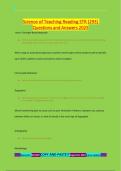 Science of Teaching Reading STR &lpar;293&rpar; Questions and Answers 2025&period;