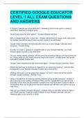 CERTIFIED GOOGLE EDUCATOR LEVEL 1 ALL EXAM QUESTIONS AND ANSWERS 