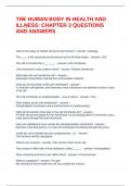 THE HUMAN BODY IN HEALTH AND ILLNESS&colon; CHAPTER 3 QUESTIONS AND ANSWERS