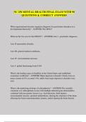 NU 250 MENTAL HEALTH FINAL EXAM WITH 90  QUESTIONS & CORRECT ANSWERS