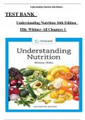 TEST BANK  Understanding Nutrition 16th Edition  Ellie Whitney Chapters 1