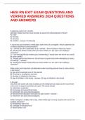 HESI RN EXIT EXAM QUESTIONS AND VERIFIED ANSWERS 2024 QUESTIONS AND ANSWERS