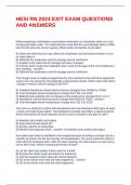 HESI RN 2024 EXIT EXAM QUESTIONS AND ANSWERS