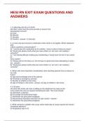 HESI RN EXIT EXAM QUESTIONS AND ANSWERS
