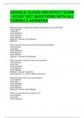 GOOGLE CLOUD ARCHITECT EXAM - STUDY SET QUESTIONS WITH ALL CORRECT ANSWERS 