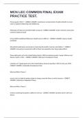 MCN LEC COMMON FINAL EXAM PRACTICE TEST&period;