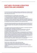 EXIT HESI -PN EXAM A PRACTICE QUESTION AND ANSWERS