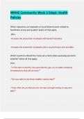 NR442 &colon; NR442 Community Week 3 Edapt&colon; Health Policies&colon; Questions & Answers&semi; Updated A&plus; Guide Solution
