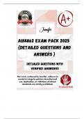 AUI4862 EXAM PACK 2025  &lbrace;DETAILED QUESTIONS AND ANSWERS &rcub;