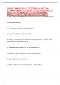 NR 283 PATHO EXAM 1 NEWEST 2024 ACTUAL EXAM COMPLETE ACCURATE EXAM QUESTIONS WITH DETAILED VERIFIED ANSWERS &lpar;100&percnt; CORRECT ANSWERS&rpar; &sol;ALREADY GRADED A&plus;