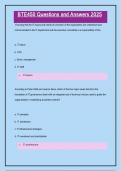 BTE450 Questions and Answers 2025&period;