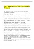TTT1 Study guide Exam Questions And Answers&period;