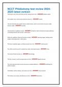 NCCT Phlebotomy test review 2024-2025 latest version