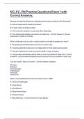 NCLEX - RN Practice Questions Exam 1 with Correct Answers&period;