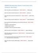 USAHS NEUROSCIENCE EXAM 3 QUESTIONS WITH COMPLETE SOLUTIONS