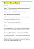 Sex and Gender Exam 1questions and complete correct  answers 2024&sol;2025