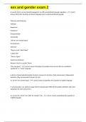 sex and gender exam 2 questions and complete correct  answers 