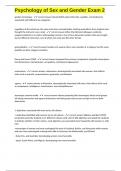 Psychology of Sex and Gender Exam 2 questions and verified correct answers 2024&sol;2025