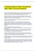 Confined Space Exam Questions with 100&percnt; Correct Answers 