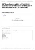 GISP Exam Questions 2024 ACTUAL EXAM QUESTIONS AND VERIFIED ANSWERS &sol;GET IT 100&percnt; ACCURATE&vert;ALREADY GRADED A&plus;