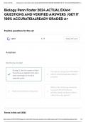 Biology Penn Foster 2024 ACTUAL EXAM QUESTIONS AND VERIFIED ANSWERS &sol;GET IT 100&percnt; ACCURATE&vert;ALREADY GRADED A&plus;