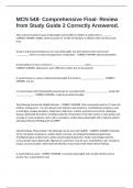 MCN 548- Comprehensive Final- Review from Study Guide 2 Correctly Answered&period;