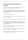 Final Exam MCN 568 Questions & Answers&period;