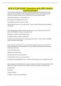 MCN 273 OB EXAM 1 Questions with 100&percnt; Verified Correct Answers