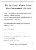 BIOC 3021 Chapter 11 Review Set Exam Questions and Answers 100&percnt; Solved