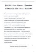 BIOC 3021 Exam 1 Lecture 1 Questions and Answers 100&percnt; Solved &vert; Graded A&plus;