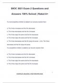 BIOC 3021 Exam 2 Questions and Answers 100&percnt; Solved &vert; Rated A&plus;