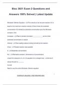 Bioc 3021 Exam 2 Questions and Answers 100&percnt; Solved &vert; Latest Update