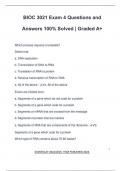 BIOC 3021 Exam 4 Questions and Answers 100&percnt; Solved &vert; Graded A&plus;